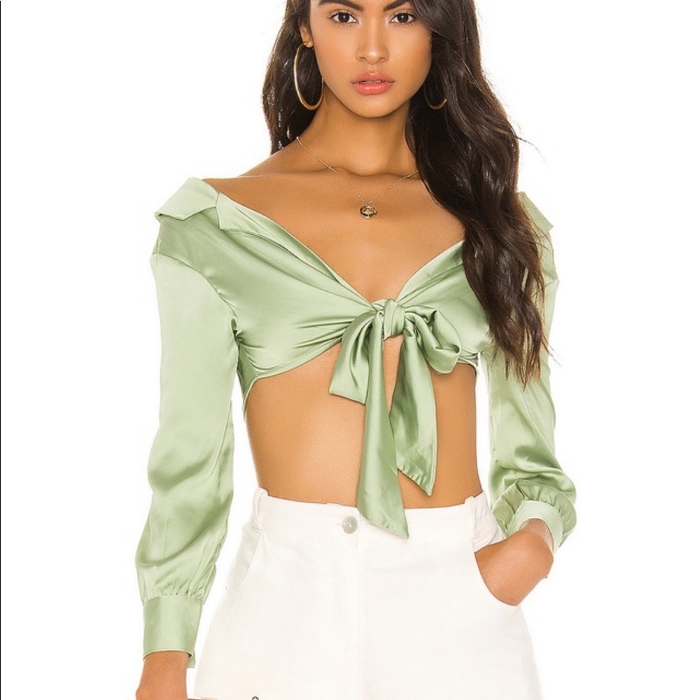 Fiona Off Shoulder Top in Sage